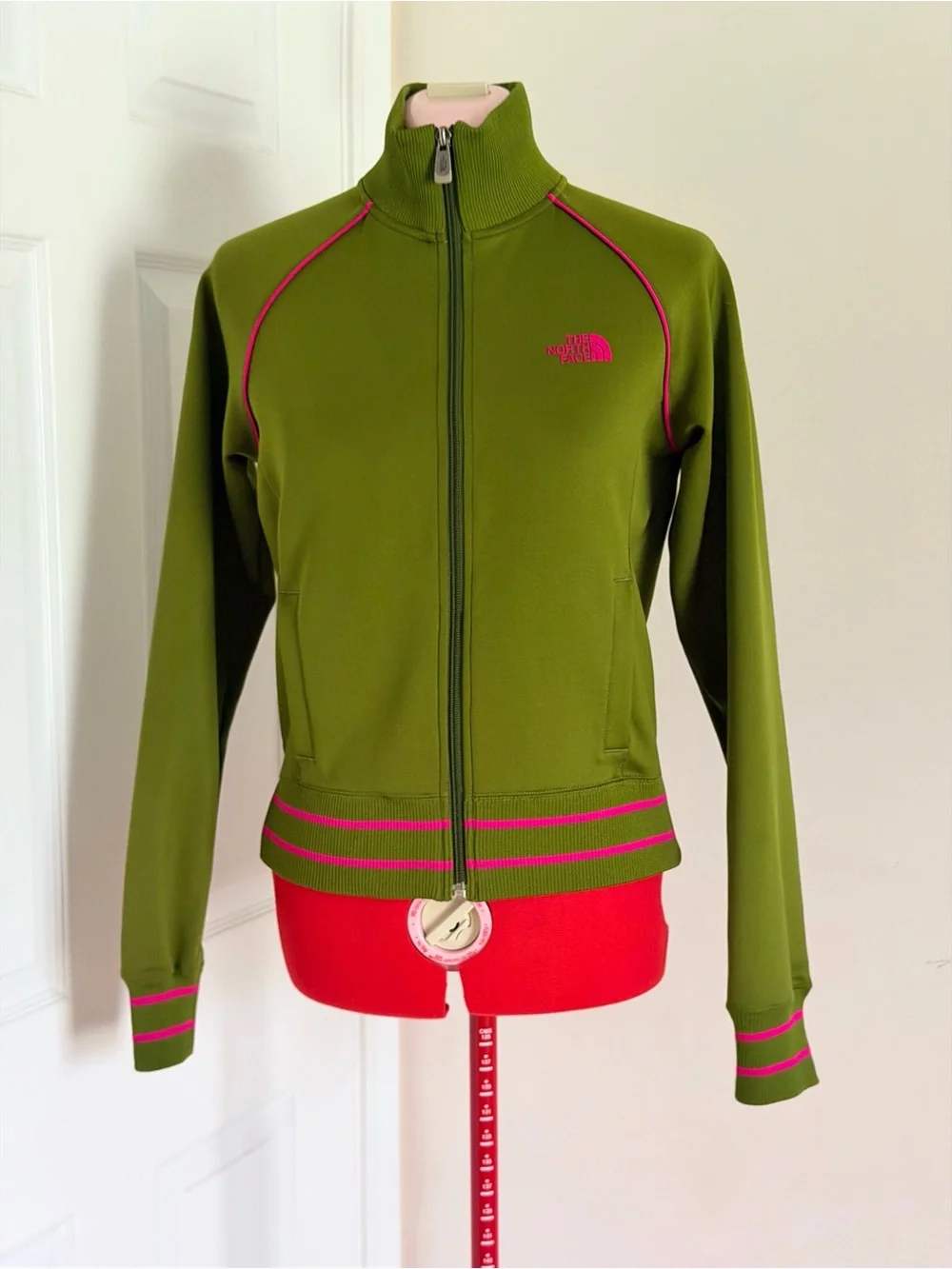 RARE Y2K The North Face A5 Series Full Zip Track Jacket Women S Olive Green Pink